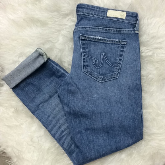 AG Stilt Roll-up cigarette medium wash denim jean - Picture 2 of 8